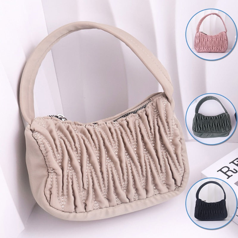 Wholesale Pleated Design Cloud Versatile Fashion Diamond Handbag